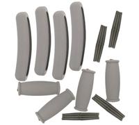 minkissy 2 Ensembles Accessoires pour Béquilles Coussinets Aisselles et Poignées en Caoutchouc Gris, Conception Amovible pour Coordination Améliorée des Utilisateurs Âgés