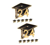 minkissy 2 Ensembles Broche De Chapeau De Docteur Chapeau De Remise De Diplôme Pour Adultes Épingle Amusante Pompons Décorations De Casquette De Remise De Diplôme 6 pièces * 2
