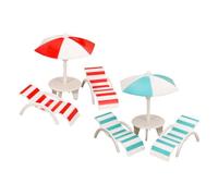 minkissy 2 Ensembles Dollhouse Accessories for Creative Play Realistic Summer Decor and for Miniature Collections