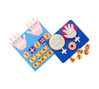 minkissy 2 Ensembles Éducatif Feutrine pour Garçon Fille Mathématiques Ludiques avec Calculs Développement Cognitif et Coordination Main Œil et Adapté Maternelle