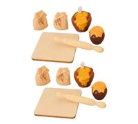 minkissy 2 Ensembles Miniature Dollhouse Kitchen Accessories with Rolling Pin Honey Jar Flour Bag Resin and Wood Craft for DIY Scene Building Photography and Educational Play
