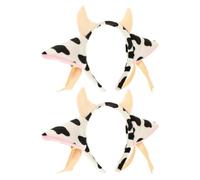 minkissy 2 Ensembles Serrage-tête Vache d'halloween Coiffe | Oreilles Animales, Nœud Ruban et Grelot, pour Fêtes, Noël, Scènes, Déguisements
