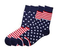 minkissy 2 paires Chaussettes Skate Homme Motif Drapeau Américain Mi-mollet Respirantes et Confortables pour Usage Quotidien et Fêtes