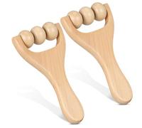 minkissy 2 Pièces Acupoint Wood Stick Massagers Portable Foot Neck Shoulder Massage Tools Ergonomic Design Material For Home Travel