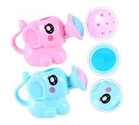 minkissy 2 pièces Bain Arroseur Jouets Eau pour Garçon Fille Douchette Ludique Bleu et Rose Protection Peau Éveil Créatif