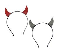 minkissy 2 Pièces bandeau corne du diable bandeaux queue de démon en corne de mouton casque déguisement d'halloween costume d'halloween coiffe décoratif en tissu