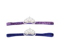 minkissy 2 Pièces Bandeau Couronne De Perles Couronne Pour Les Filles Décorations Couronne Brillante Diadème Enfant Décoratif Couronne De Fête D'enfants Tenue Bandeaux En Tissu