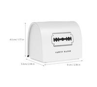 minkissy 2 Pièces Boîte de Collecte Lames Rasoir Portable Boîte de Rangement Étanche pour Lames de Rasoir Accessoire Barbershop Pratique et Design Élégant pour Salle de Bain Organisée