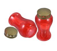 minkissy 2 Pièces Bougie Électrique sans Lumière Vacillante, Support de Lanterne Commémoratif en Plastique LED, Décoration Élégante pour Jardin de Cimetière