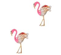 minkissy 2 Pièces Broche Flamant Rose Accessoires Du Festival Charme Goupille De Boutonnière Broches En Pour Femmes Broche Femme Broche Pour Femme Broche Broche Revers Mode Alliage