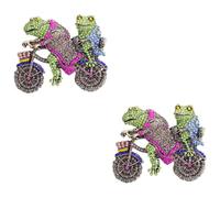 minkissy 2 Pièces Broche Grenouille Broche Animaux Bijoux Grenouille s Et Pour Les Femmes Vêtements Décorative Épinglette le Colorful Alliage De Zinc