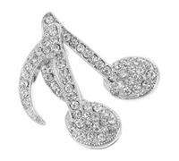 minkissy 2 Pièces broche symbole de musique épinglettes en strass broches de broche de note de musique pour épingle à nourrice badge broche musicale broche à thème musical