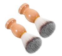minkissy 2 Pièces Brosse à Brosse à Barbe Brosse à Rasage Artisanale Brosse Pour Barbe Hommes Peigne Barbe Moustache Blaireau Pour Petit Ami Brosse De Toilettage De Barbe En Bois Khaki