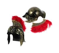 minkissy 2 Pièces Casque de Soldat Romain avec et Motif Lion Casque de Cosplay Ancien Plastique Accessoire pour Costume Médiéval et Événements Historiques