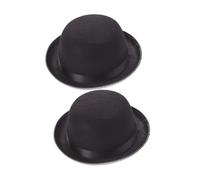 minkissy 2 Pièces Chapeau Feutre Noir pour Garçon Fille Lot de Large et Design pour Spectacles et Performances