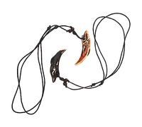 minkissy 2 Pièces Collier Dent de Requin pour Hommes de Pendentifs Élégants Noir et Bijoux Masculins pour Toutes Occasions