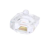 minkissy 2 pièces Coupelle Verre Cristal Octogonale avec Couvercle Mini Récipient Liquide pour Nail Art Bol Compact pour Salon de Manucure et Usage Personnel