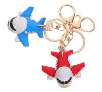 minkissy 2 Pièces Creative Airplane Keychain Set Metal Aircraft Key Rings For Men Women Lightweight Bag Charms And Graduation Gift Ideas