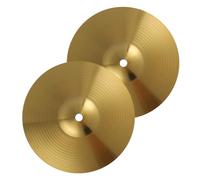 minkissy 2 pièces Cymbales de Pratique Laiton pour Batterie Ensemble de Cymbales Crash pour Jazz et Accessoire pour Batteurs Débutants et Confirmés