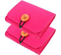 minkissy 2 Pièces De Rangement pour Essentielles L' De Parfumées pour Diffuseur Essentielles De Citron Pince à Épiler Feutre De Fibres Chimiques Rosy