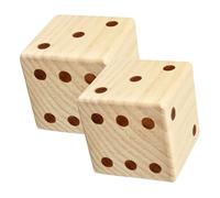 minkissy 2 pièces Dés Bois de Dés pour Jeux de Table Accessoires Éducatifs pour Garçon Fille pour Les Mathématiques et Jouer Intérieur Extérieur