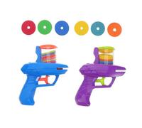minkissy 2 pièces Disque Volant Interactif Mousse Souple pour Activités Extérieures et Fêtes Lanceurs avec Disques pour Garçon Fille et Jeux Plein Air