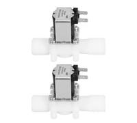 minkissy 2 Pièces Électrovanne D'arrivée D'eau G1/2 Dc 24v Nc à Filetage | Pbt et Caoutchouc, Contrôle du Débit et Arrêt, Usage Domestique ou Industriel, Blanc