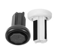 minkissy 2 Pièces Embout de Crosse de Hockey Glace Blanc en ABS | Protection de L’extrémité, Installation Simple, pour Hockey Glace et Hockey Gazon, Joueur