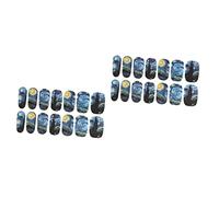 minkissy 2 Pièces Feuille Mystérieuse Feuille Manucure Gel D'Ongle Autocollant Couverture Ciel Femmes Décalcomanie Art Adhésif Gogh Nuit Étoilé Pour Auto-Autocollants Plein Bricolage