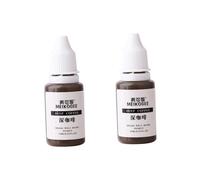 minkissy 2 Pièces kit de pigments Pigment végétal Pigment semi-permanent Pigment concentré encrer encre de maquillage se réconcilier contour des lèvres Café noir