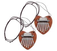 minkissy 2 Pièces Mini Kalimba Tons avec Lanière Instrument de Musique Portable pour Débutants et Amateurs Design Forme de Cœur Créatif pour Amoureux Musique Fun et Engagé
