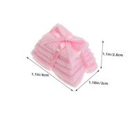 minkissy 2 Pièces Mini Serviettes de Bain pour Maison de Poupées Accessoires de Salle de Bain Miniatures Réalistes Serviettes Tissu Stable de Poupée