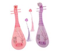 minkissy 2 Pièces Miniature Chinese Pipa Musical Toy with Sound and Light Effects for Early Music Education Interactive Family Play