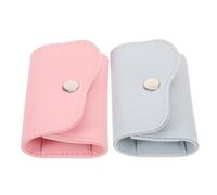 minkissy 2 Pièces Nail Drill Bit Holder Wallet Portable With Snap Button Compact Manicure Tool Organizer For Salon And Travel Use Lightweight Nail Tools Storage Case