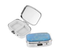 minkissy 2 Pièces Pilulier Métal Compact Organisateur de Pilules de Poche avec Compartiments Boîte à pour Voyage et Usage Quotidien