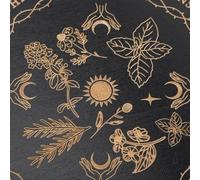 minkissy 2 pièces Planche de Divination Bois Tableau Radiesthésie Pendule pour Méditation Wicca Accessoire Divinatoire Décoratif avec Gravure Artistique pour Maison et Bureau