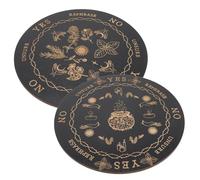 minkissy 2 pièces Planche de Divination Bois Tableau Radiesthésie Pendule pour Wicca Accessoire Divinatoire Décoratif avec Gravure Artistique pour Maison et Bureau