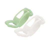 minkissy 2 pièces Poignées de Biberon Silicone Lot de Support Antidérapant pour Biberons Garçon Fille Design Ergonomique et Facile à Nettoyer pour Apprentissage de
