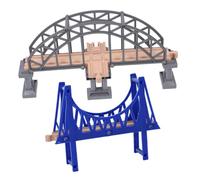 minkissy 2 pièces Pont de Train de Modèle de Pont Suspendu pour Jeux de Train Accessoire Éducatif pour Développement Intellectuel et Créativité