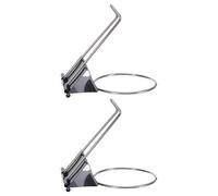 minkissy 2 Pièces Porte-gobelet à Clip pour Bureau en Acier Inoxydable avec Longue Queue, Installation Facile et Robuste, pour Bouteilles et Boissons au Bureau la Maison