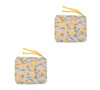 minkissy 2 Pièces Porte-Monnaie de Voyage cosmétique Transparent - Pochette de Rangement Pochettes pour Serviettes hygiéniques Pochettes de Rangement durables Coton Mousse Yellow