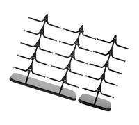 minkissy 2 Pièces Présentoir à Lunettes en Plastique Noir Capacité Élevée, Design Détachable et Double Rangée, pour Organiser Lunettes de Soleil Lors de Fête Estivale en Intérieur