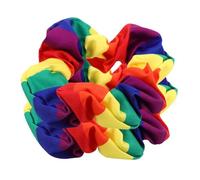 minkissy 2 pièces Rainbow Hair Bands For Striped Satin Scrunchies Comfortable Lightweight Pride Hair Accessories For Ponytails And Braids