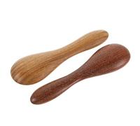 minkissy 2 Pièces Spatules de Massage pour Visage Bois de Santal Accessoires de Soins Peau pour Application et Mélange de Crèmes Relaxation