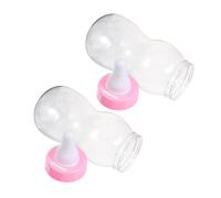 minkissy 2 pièces Tirelire Plastique Transparente Forme de Biberon pour Garçon Fille Lot de Capacité Design Détachable Facile à Nettoyer Décoration Ludique et Fonctionnelle pour Chambre