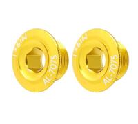 minkissy 2 Pièces Vis de Fixation du Pédalier M19 en Alliage D'aluminium Or | Compatibilité Large, Couvercle de Manivelle, Montage et Démontage Faciles, Format Compact