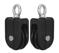 minkissy 2 Poulies Pivotantes Silencieuses 70 Mm, Galets de Levage Robustes en Pa pour Câble, Capacité 100 Kg, Accessoires Musculation et Systèmes de Mouflage, Usage Gym et Levage