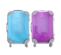 minkissy 2 Valise Trolley Cils boîte de Rangement Coque étanche Rangement cosmétique Cils artificiels Porte étui à Cils étui à Cils Portable décoration de Mini Valise Abdos