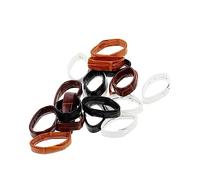 minkissy 20 Pièces Anneaux de Montre Cuir Passants pour Bracelets de Montre Décoratifs Remplacement de Blancs Marron Foncé Noir