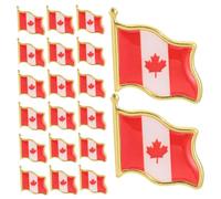 minkissy 20 Pièces Broche d'érable canadien broches de Thanksgiving pour les femmes broche feuille creuse épinglette du canada de broches de remplacement badges en émail le fer rouge
